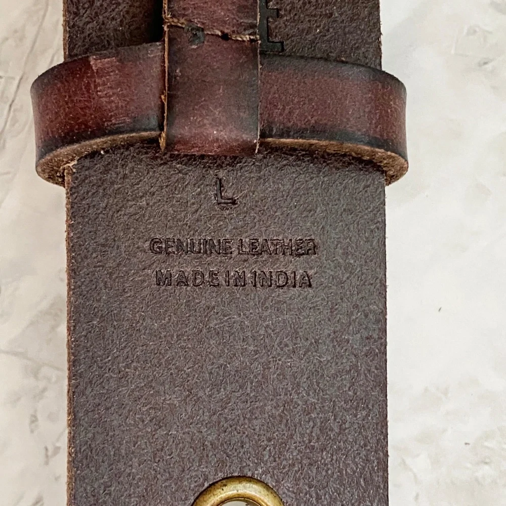 NEW Frye Grommet Leather Belt